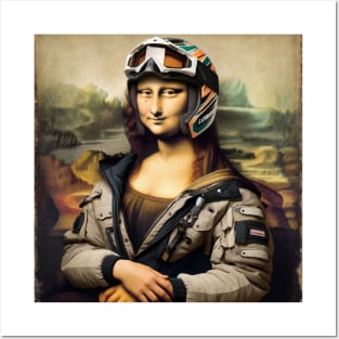 Mona Lisa Inspired - Funny Winter Sport Posters and Art